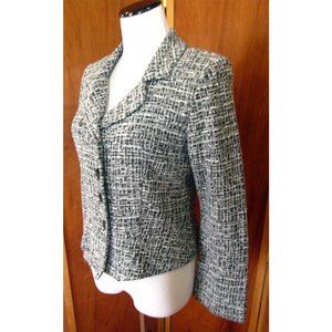 Vintage Suits Us Black/White Houndstooth Gatsby Casual/Dress Peplum Jacket 9/10